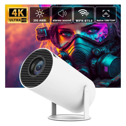 Smart Mini Projector 4K Support – Portable Home Cinema WiFi 6